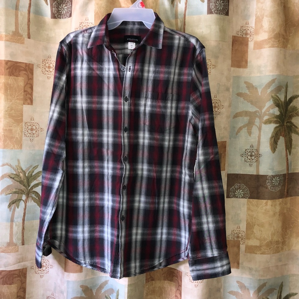 Plaid button down NWT